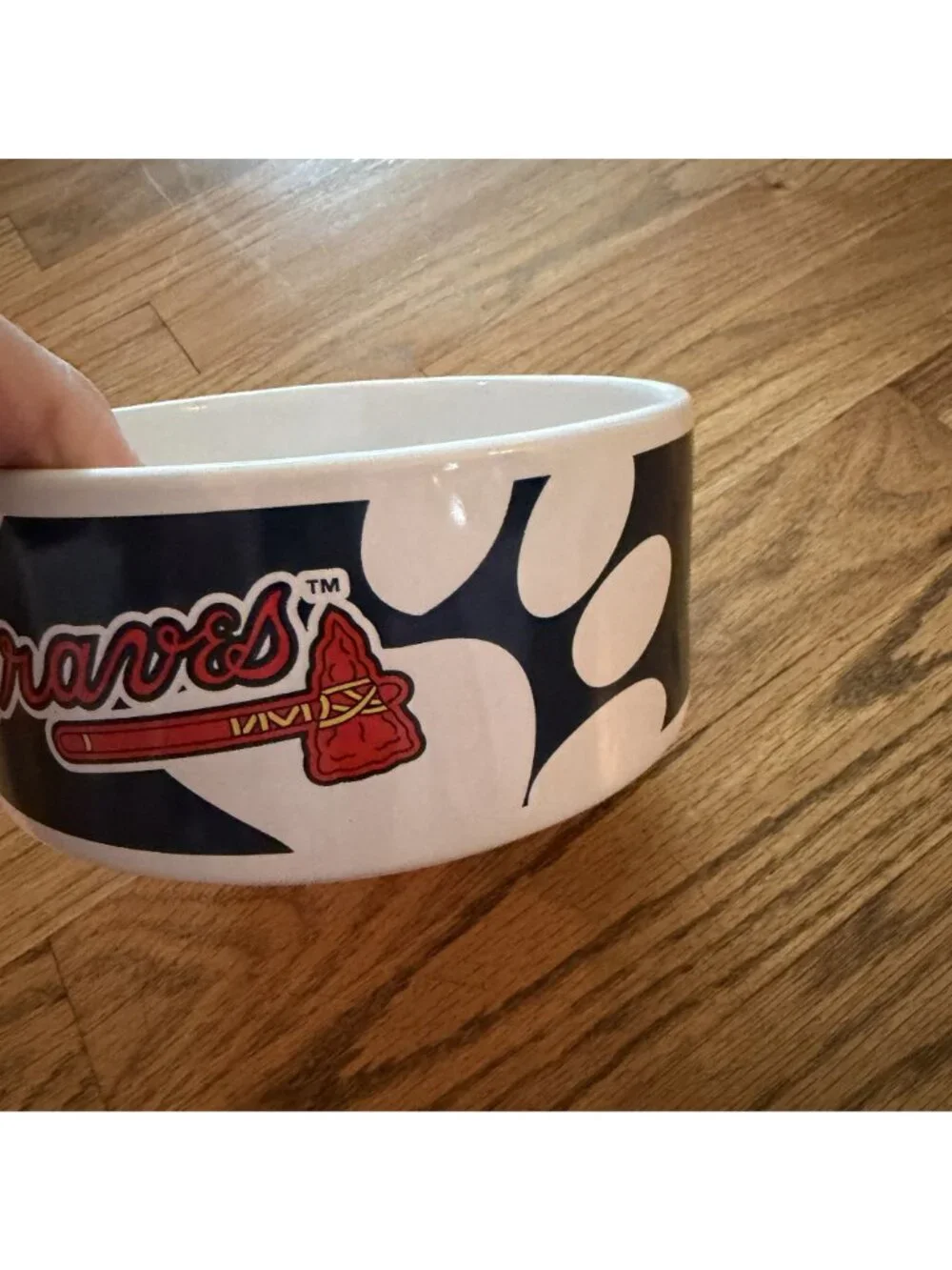 Atlanta Braves Baseball Dog Cat Water Food Bowl